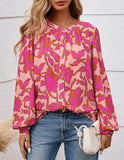 Women'S Floral Button down Blouse 2025 Fall Fashion Dressy Casual Long Sleeve Oversized Shirts Top Boho Clothes
