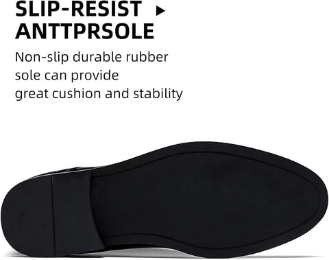 Men'S Oxford Formal Dress Shoes Comfortable Classic Business Lace up Derby Plain Toe