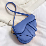 Women Shoulder Bag Saddle Bag Fashion Mini Handbags Hasp Zipper Solid Color Casual Simple inside Lock Ornament Bag