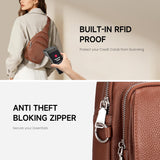 Stylish Anti-Theft Genuine Leather Crossbody Bag for Women - RFID Protected Sling Bag Perfect for Travel and Everyday Use