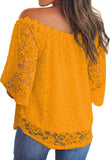 Women'S Lace off Shoulder Tops Casual Loose Blouse Shirts