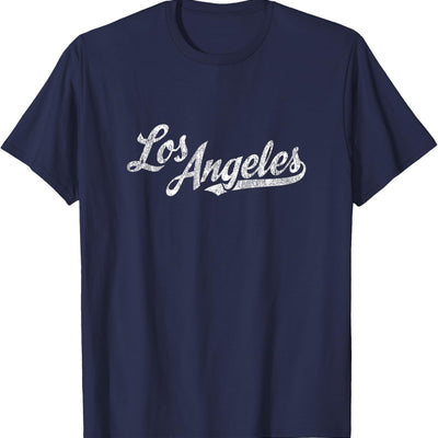 Los Angeles California CA T-Shirt Vintage Sports Script Tee T-Shirt