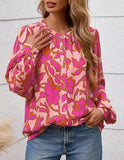 Women'S Floral Button down Blouse 2025 Fall Fashion Dressy Casual Long Sleeve Oversized Shirts Top Boho Clothes