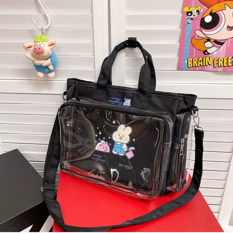 Transparent Bag Ita Bag Bolsos Cruzados Japanese Cute Big Bag Female Bag New Student Shoulder Cross Body Hand Bag Tote Bag