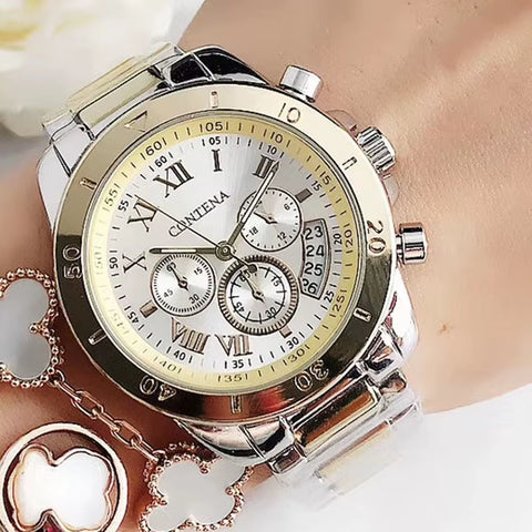 2025 Women Watches Geneva Famous Luxury Brand Fashion Gold Watches for Ladies Casual Female Quartz Watch Women'S Wristwatches