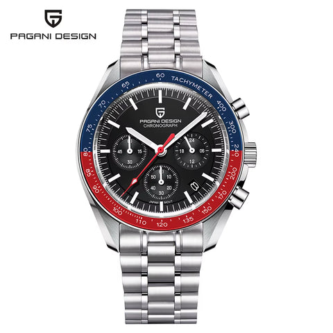 PAGANI DESIGN Men'S Luxury Quartz Watch Japan VK63 Watches for Man Top Synthetic Sapphire Glass Mirror Wrist Watch Clocks Gifts