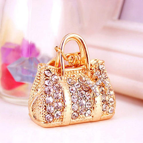 Bling Bling Crystal Keychain Lovely Handbag Decoration Car Key Decoration for Womens and Girls