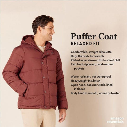 Men'S Heavyweight Hooded Puffer Coat