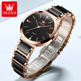 Fashion Women Watches Relogio Feminino Luxury Rose Gold Watch Ladies Quartz Wrist Watch Ceramic Strap Clock Reloj Mujer