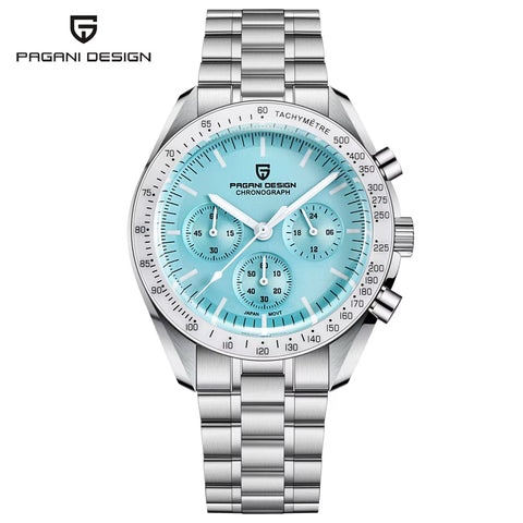 PAGANI DESIGN Men'S Luxury Quartz Watch Japan VK63 Watches for Man Top Synthetic Sapphire Glass Mirror Wrist Watch Clocks Gifts