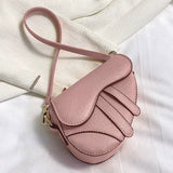 Women Shoulder Bag Saddle Bag Fashion Mini Handbags Hasp Zipper Solid Color Casual Simple inside Lock Ornament Bag