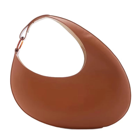 Luxury Leather Handbags Women Crescent Shape Bag Personality Large Capacity Underarm Bag 2021 Fashion Shoulder Bag Borsa