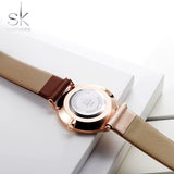 SK Luxury Leather Watches Women Creative Fashion Quartz Watches for Reloj Mujer 2019 Ladies Wrist Watch  Relogio Feminino