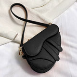 Women Shoulder Bag Saddle Bag Fashion Mini Handbags Hasp Zipper Solid Color Casual Simple inside Lock Ornament Bag