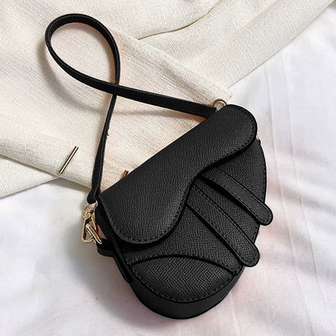 Women Shoulder Bag Saddle Bag Fashion Mini Handbags Hasp Zipper Solid Color Casual Simple inside Lock Ornament Bag
