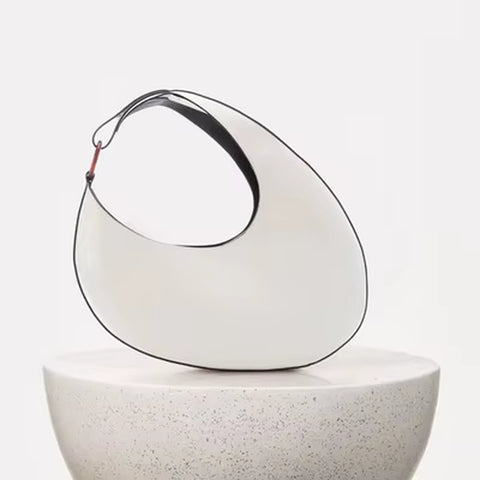 Luxury Leather Handbags Women Crescent Shape Bag Personality Large Capacity Underarm Bag 2021 Fashion Shoulder Bag Borsa