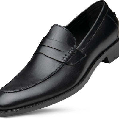 Mens Loafer Shoes. Leather Penny Loafer for Men, Slip-On Formal Business Shoes.