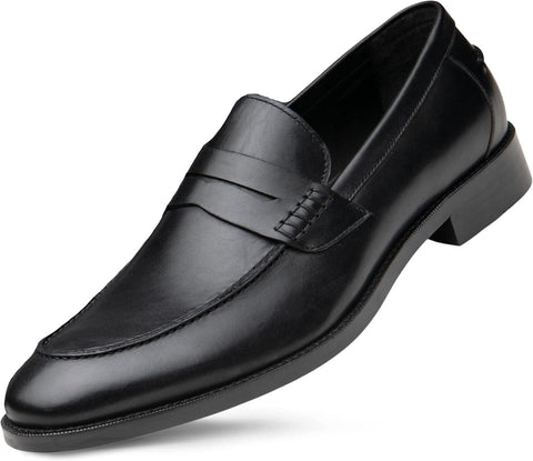 Mens Loafer Shoes. Leather Penny Loafer for Men, Slip-On Formal Business Shoes.