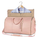 Buylor 2In1 Convertible Garment Bag Foldable Suit Storage Bag Large Capacity Travel Duffle Bag Waterproof Tote Fitness Gym Bag