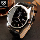 Top Brand YAZOLE Watch Men Watch Auto Date Luxury Men'S Watch Men Leather Strap Business Watches Male Clock Reloj Hombre