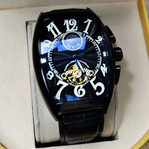 Luxury Mens Automatic Mechanical Watches Tourbillon Skeleton Wrist Clock Male Luminous Man Wrist Watch for Men Relojes Mecánicos