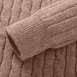 Sweaters for Men Cable Knit Crew Neck Top Long Sleeve Dressy Casual Fall and Winter Quarter Zip Pullover Sweater