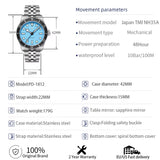 2025 New Fashion Luxury Automatic Watch Men Five-Row Chain Stainless Steel Mechancial Wrist Watch Men NH35A Movt