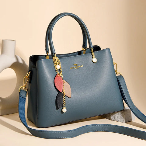 New High Quality Leather Women Tote Bag Large Capacity Shoulder Crossbody Bag Fashion Handbags Designer Ladies Messenger Bag