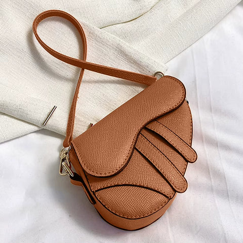 Women Shoulder Bag Saddle Bag Fashion Mini Handbags Hasp Zipper Solid Color Casual Simple inside Lock Ornament Bag