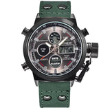 1Pc / Lot Men Genuine  Brand Designer Watches Students Fashion Leather Band Alarm Stopwatch Electronic Watch Montre Homme