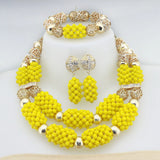 African Crystal Glass Jewelry Set Crystal Glass Jewelry Nigerian Jewelry Set Bridal Gift for Women Party Wedding