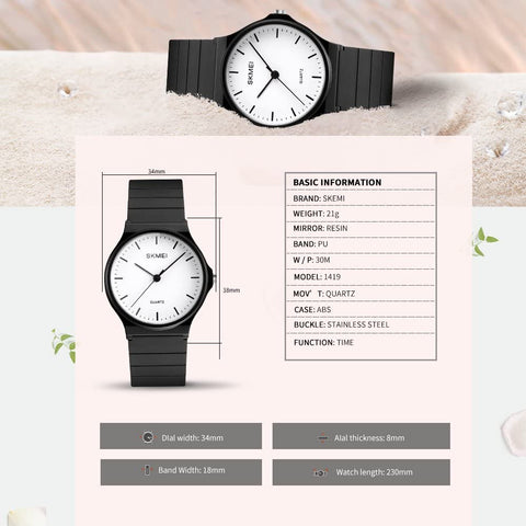 Women'S Watches Ladies Quartz Watch Waterproof Wrist Watch Resin Fashion Casual Wristwatch for Girls