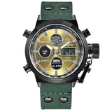 1Pc / Lot Men Genuine  Brand Designer Watches Students Fashion Leather Band Alarm Stopwatch Electronic Watch Montre Homme