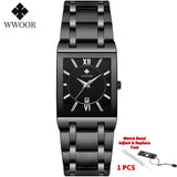 Brand Luxury Gold Bracelet Men'S Watches Fashion Square Quartz Wrist Watch for Men Stainless Steel Waterproof Reloj Hombre