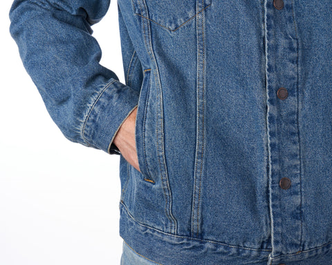 Derek Men's Classic Denim Trucker Jacket - Timeless Casual Style with Rugged Appeal